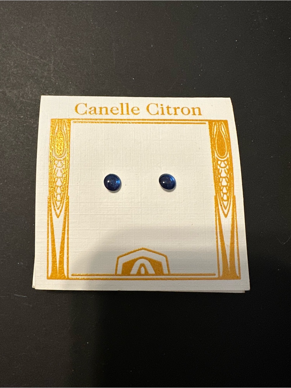 Navy Blue Stud Earrings – Brand New.